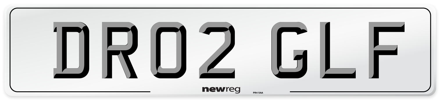 DR02 GLF Number Plate from New Reg
